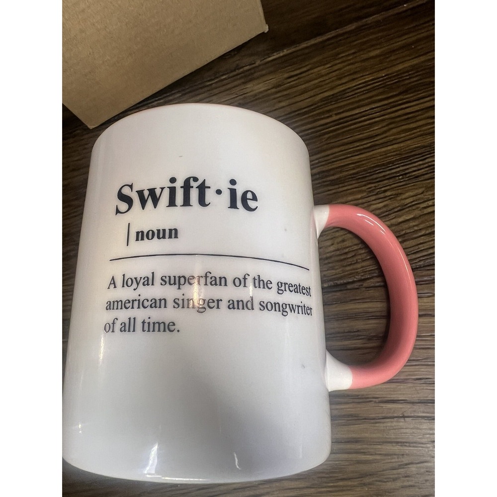 Taylor‎ Swift Inspired Swiftie Pink & White Mug
